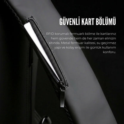 Gezgin Çanta | USB Şarj Kablolu Şifreli Omuz Çantası